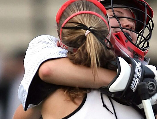 two women hugging